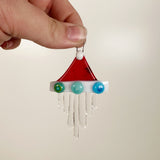 Santa Hat Fused Glass Ornament- Multiple Styles Available | Figments of Imagination