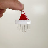 Santa Hat Fused Glass Ornament- Multiple Styles Available | Figments of Imagination