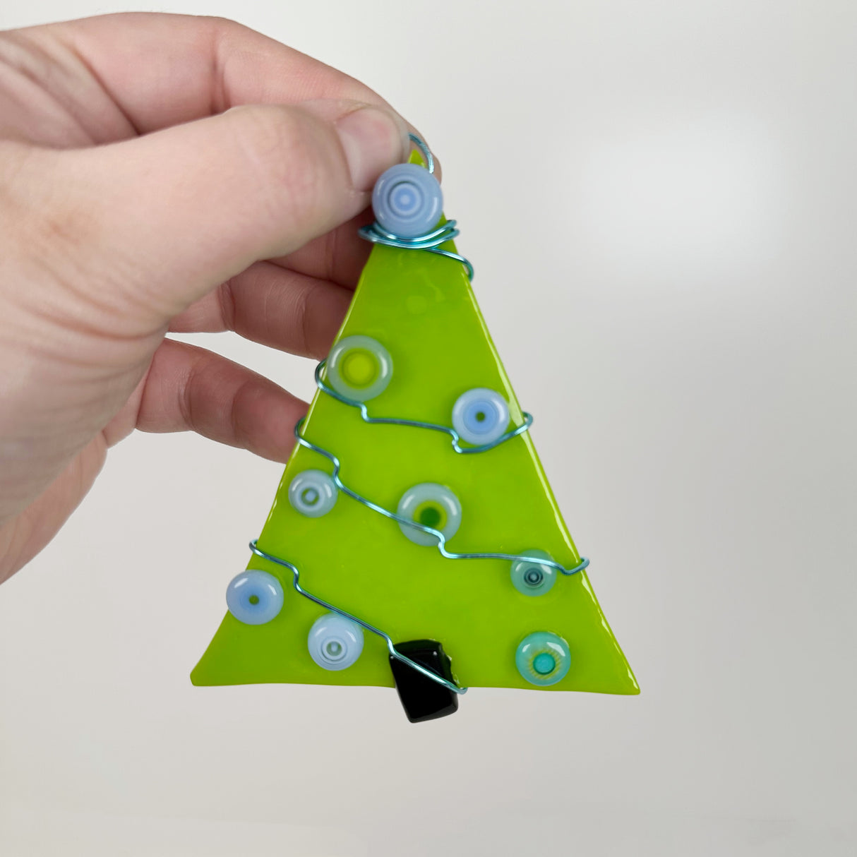 Green Tree Fused Glass Ornament - Multiple Styles Available | Figments of Imagination