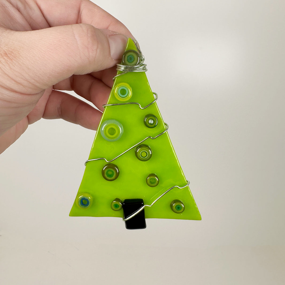 Green Tree Fused Glass Ornament - Multiple Styles Available | Figments of Imagination