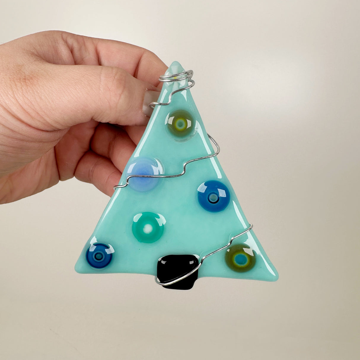 Blue Tree Fused Glass Ornament - Multiple Styles Available | Figments of Imagination