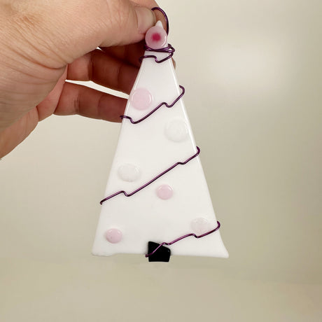 White Tree Fused Glass Ornament - Multiple Styles Available | Figments of Imagination