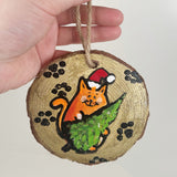Painted Cats Wooden Ornaments | F Thompson