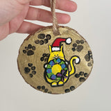 Painted Cats Wooden Ornaments | F Thompson
