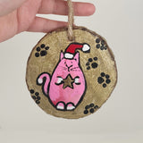 Painted Cats Wooden Ornaments | F Thompson