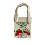 Berry Farm Medium Tote Bag Vase Featuring Handpainted Artwork