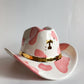 Monogrammed Cow Print Cowboy Hat