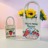 Berry Farm Medium Tote Bag Vase Featuring Handpainted Artwork