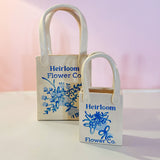 Heirloom Flower Medium Tote Bag Vase Featuring Handpainted Artwork