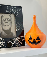 Jack-O'-Lantern Teardrop Jar in Tiki Orange