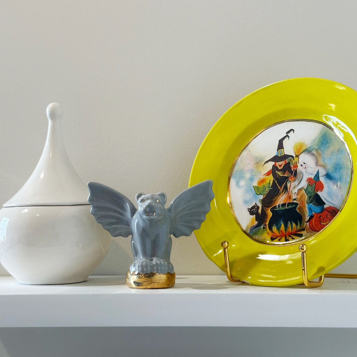 Party Time Spooky Plate with 22k Gold Accents