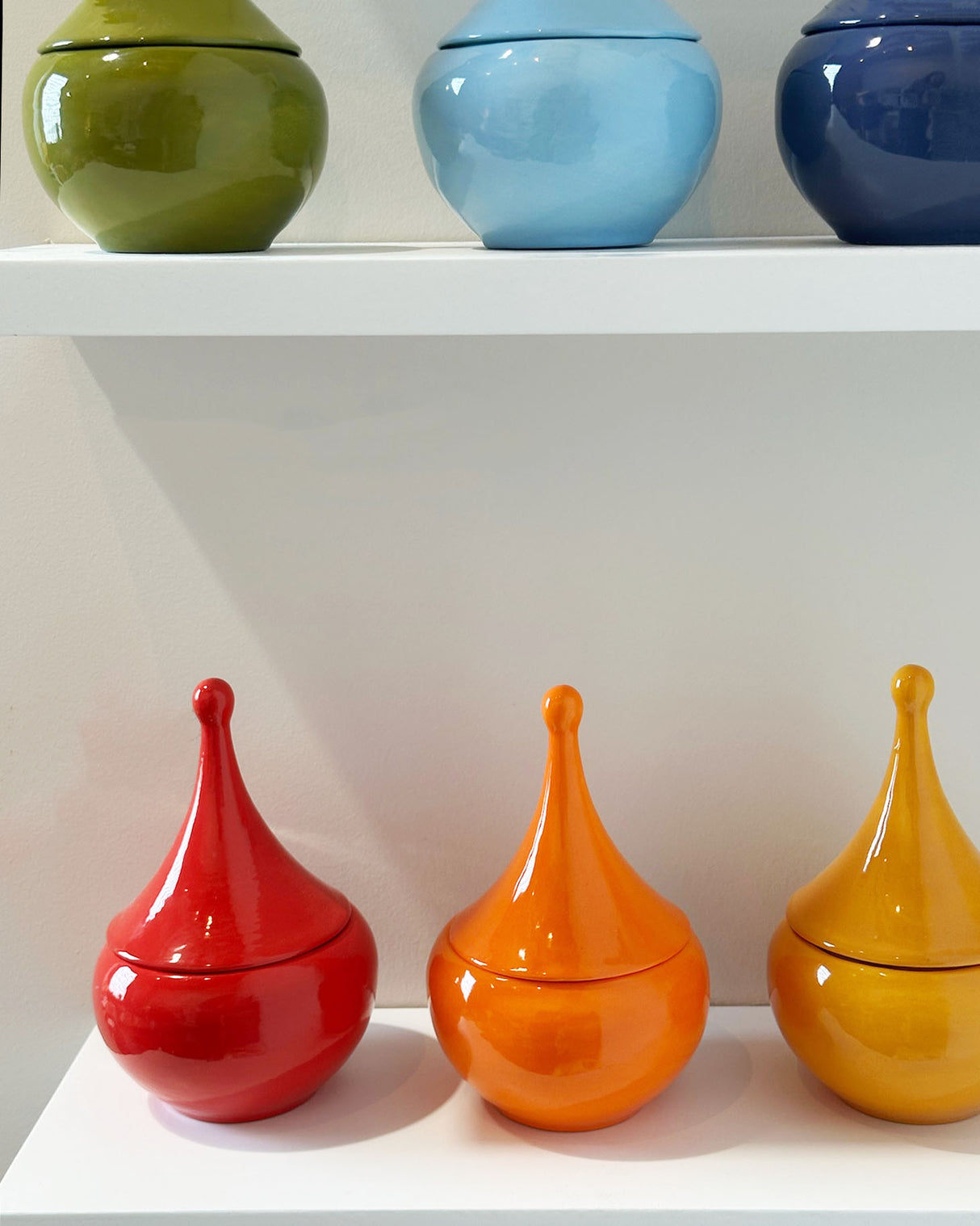 Teardrop Jars in Martini Green