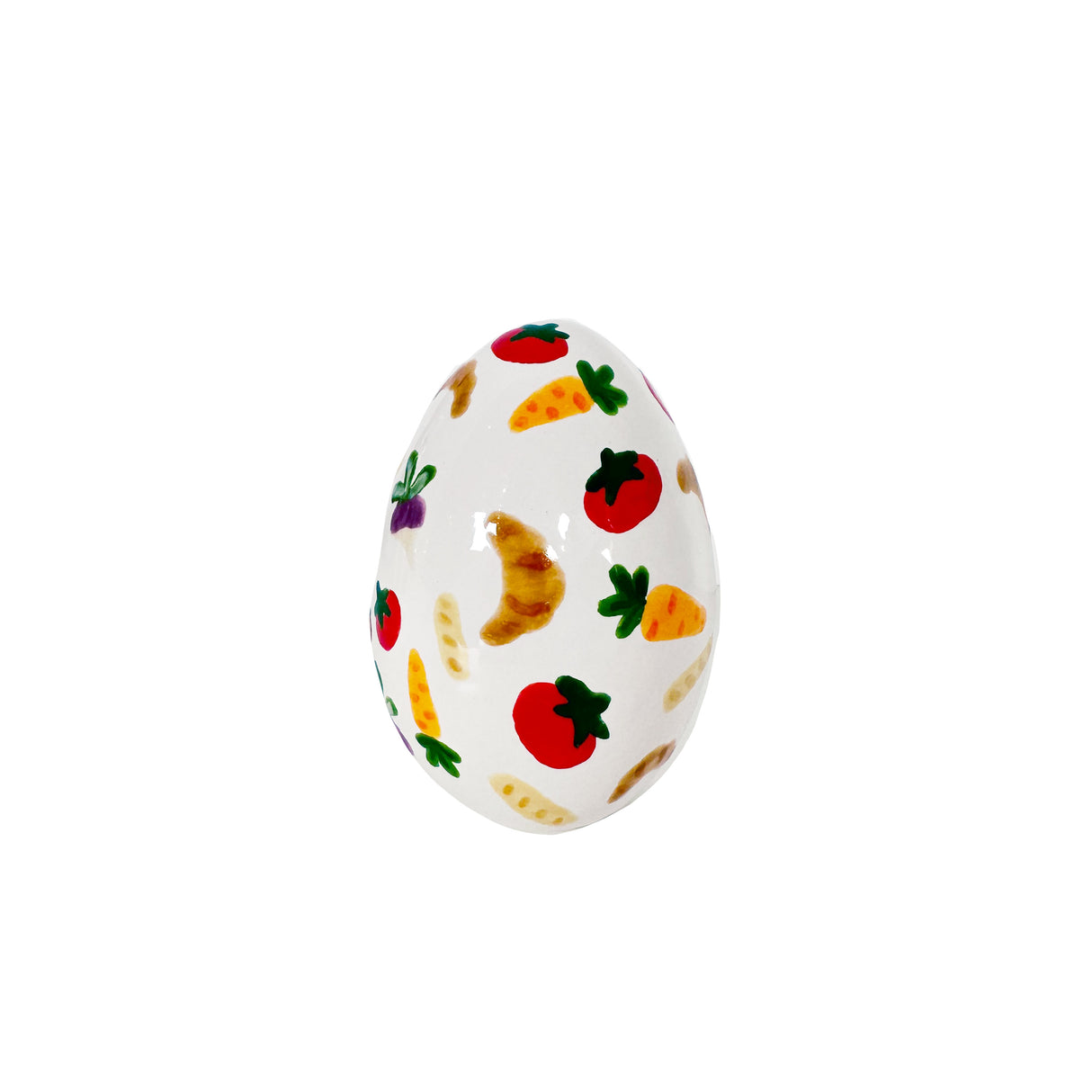 Hand Painted Farmer's Market Ceramic Egg