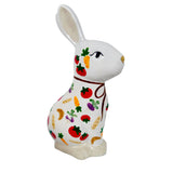 Hand Painted Farmer's Market Bunny with 22k Gold Accents