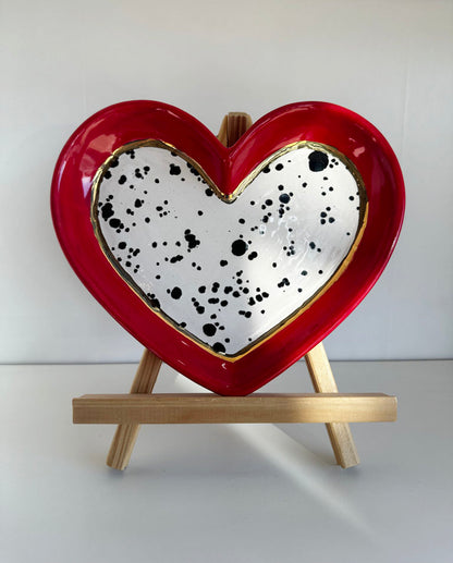 Medium Gilded Heart Dishes