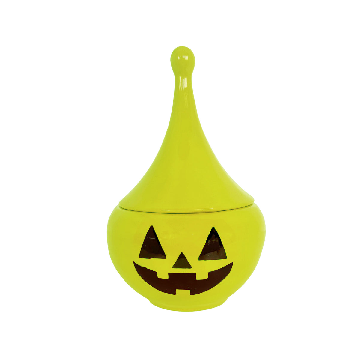Jack-O'-Lantern Teardrop Jar in Cactus Green