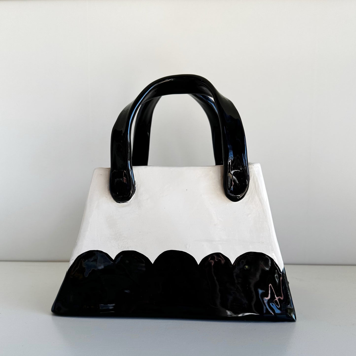 Black Scalloped Purse Vase | Jessica Walker