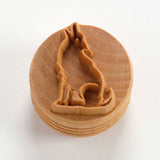MKM Large Round Stamp- Howling Wolf- SCL-161