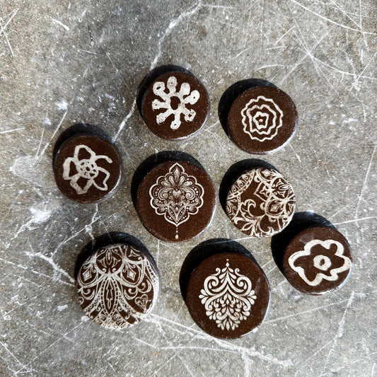 Round Chocolate Magnets | Trisha Boatright