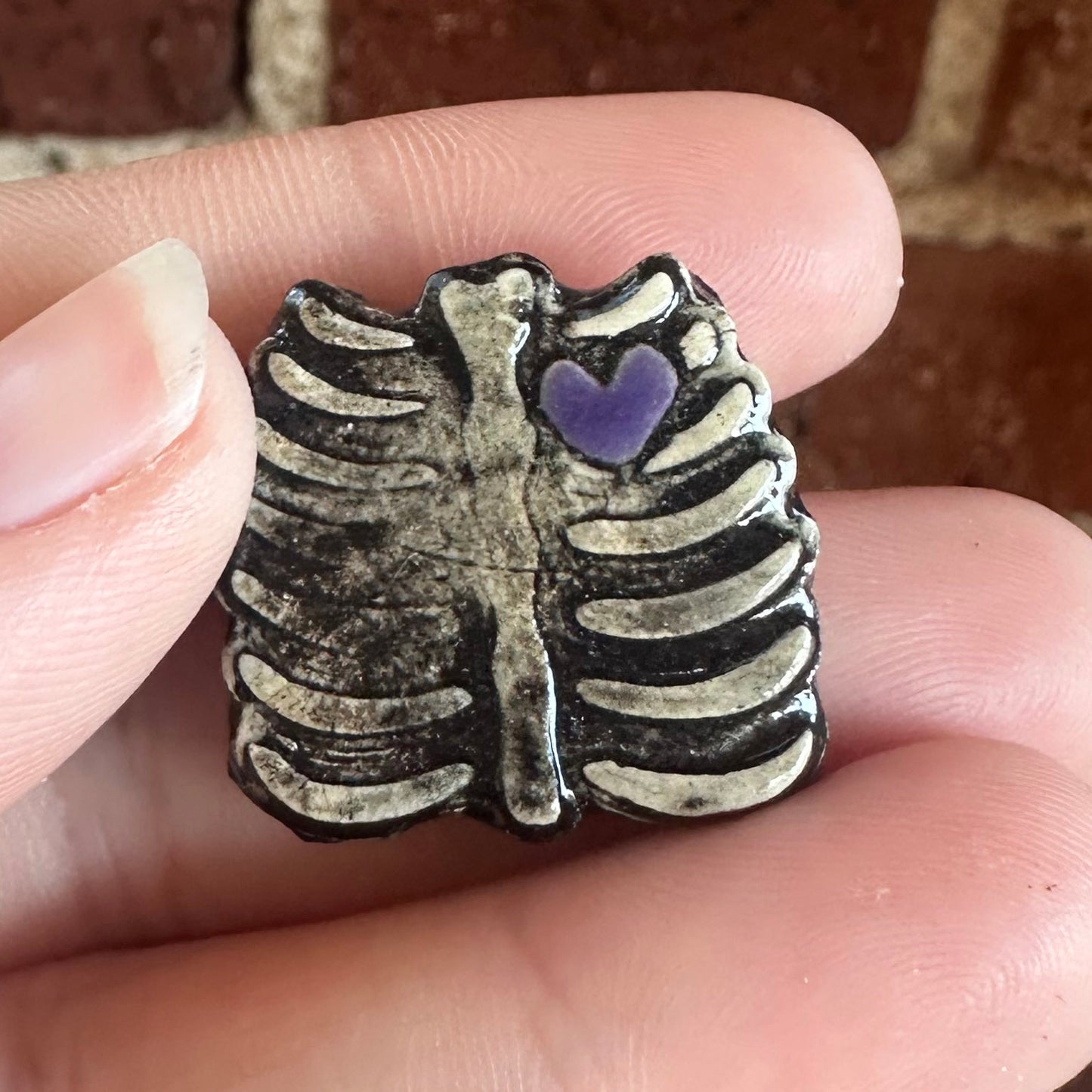 Skeleton Heart Magnet | Katie Brown