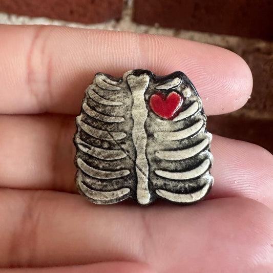 Skeleton Heart Magnet | Katie Brown