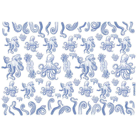 Octopus Underglaze Transfer