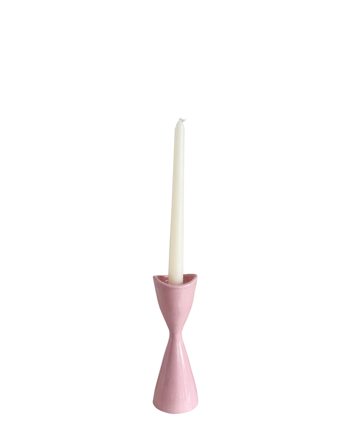 Tulip Candlestick Holders in Pink Cadillac