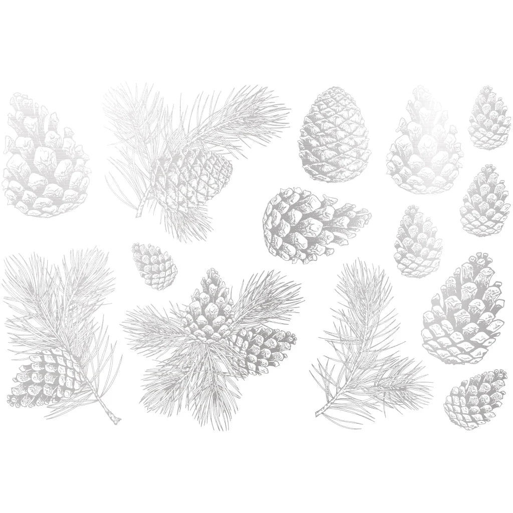 Pine Cone Overglaze Gold Decal Sheet