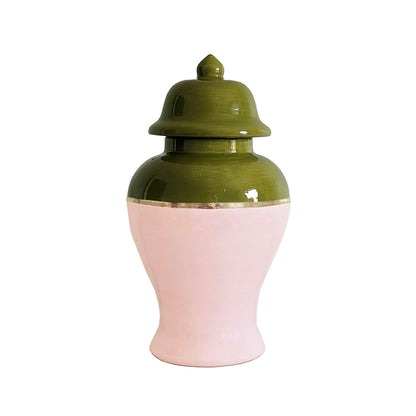 Two Tone Color Block Ginger Jar- The Warms