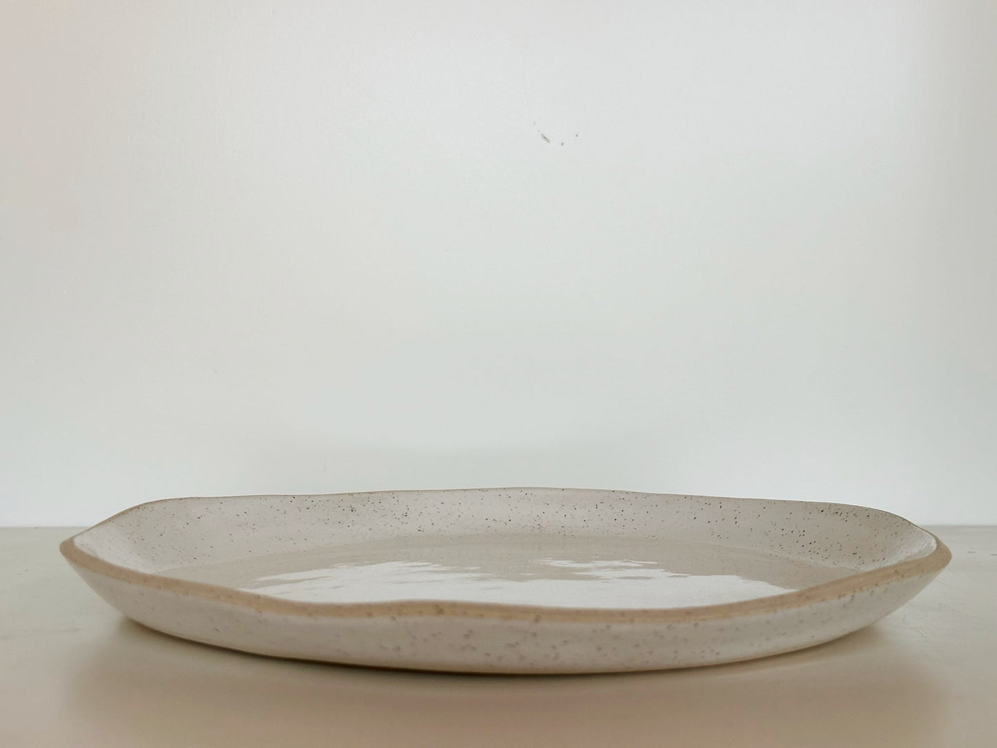 White Speckled Platter | KH Pottery