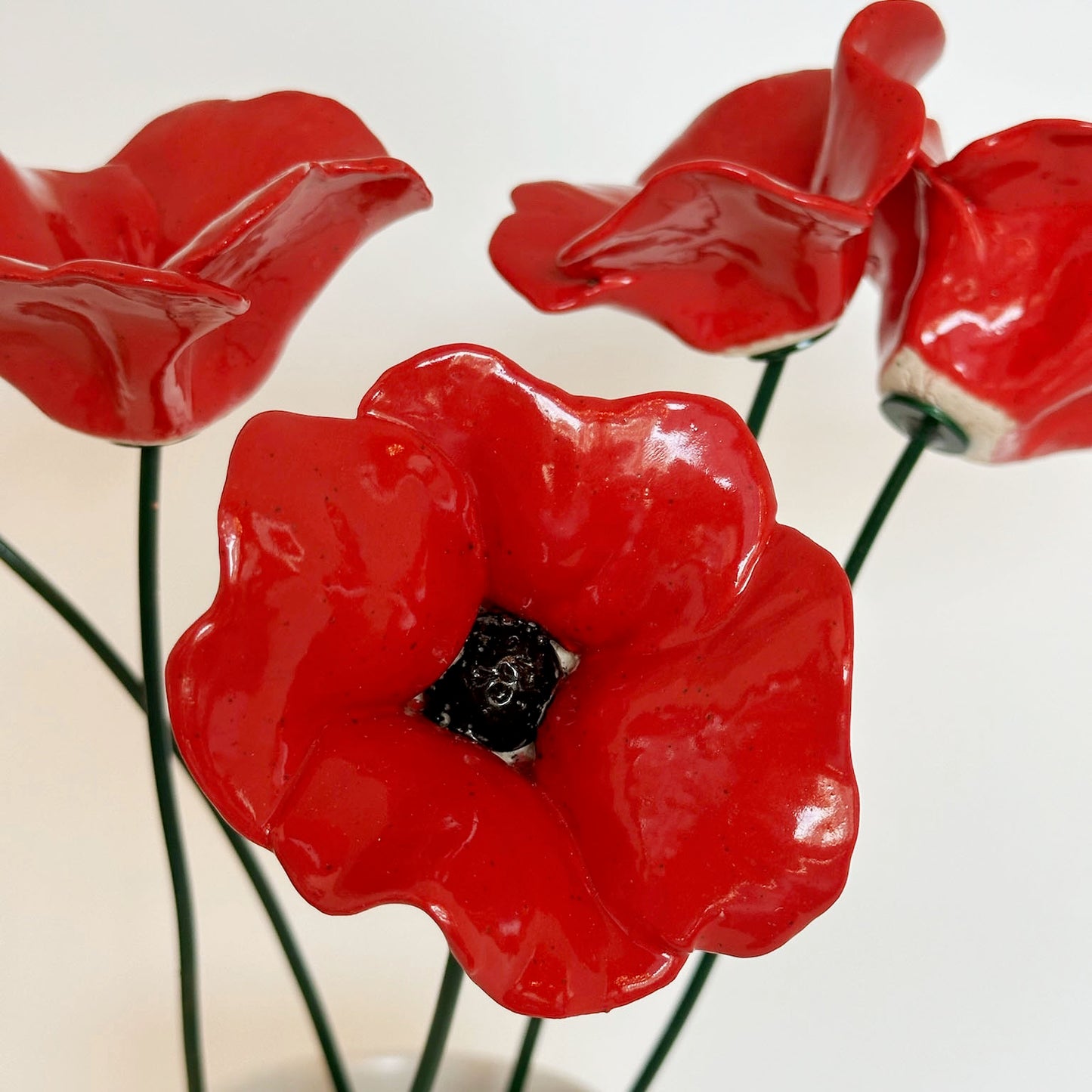 Red Poppies | KH Pottery