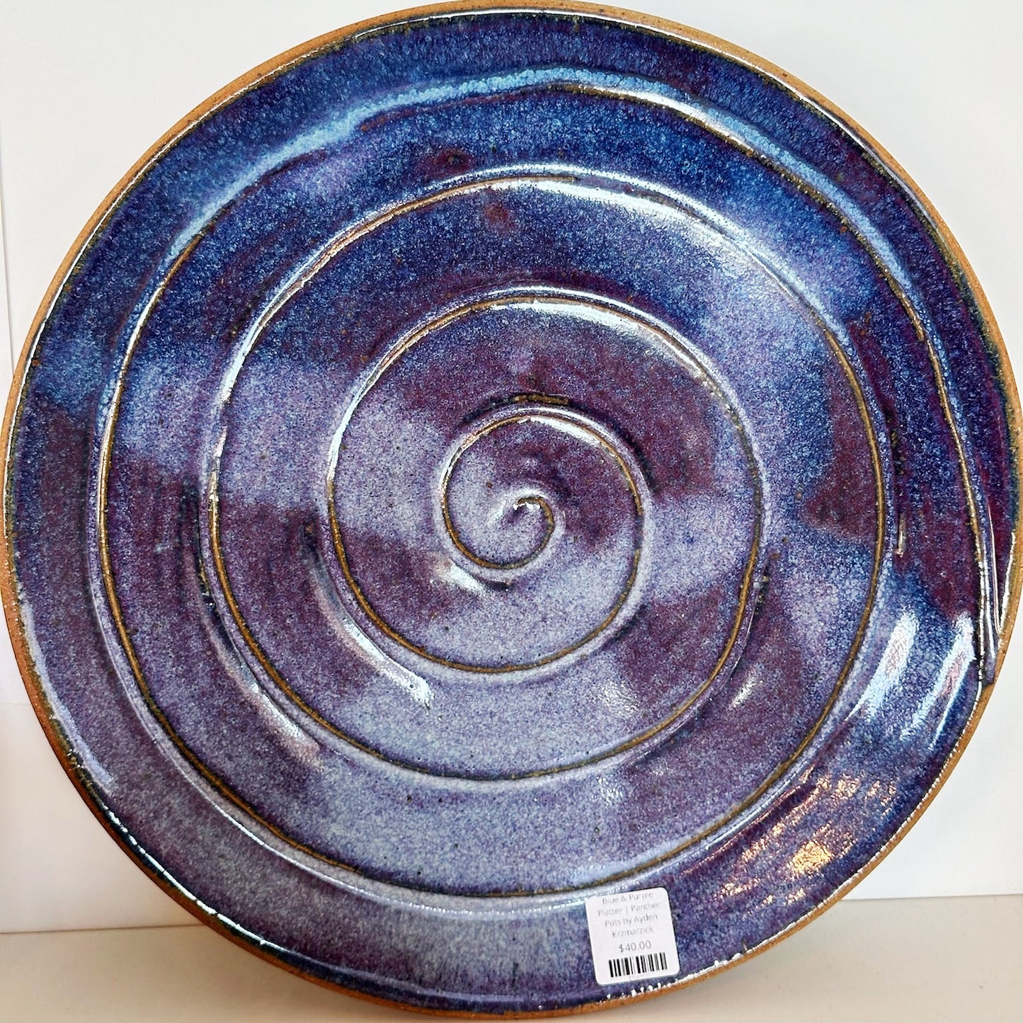 Blue & Purple Platter | Panther Pots by Ayden Krzmarzick