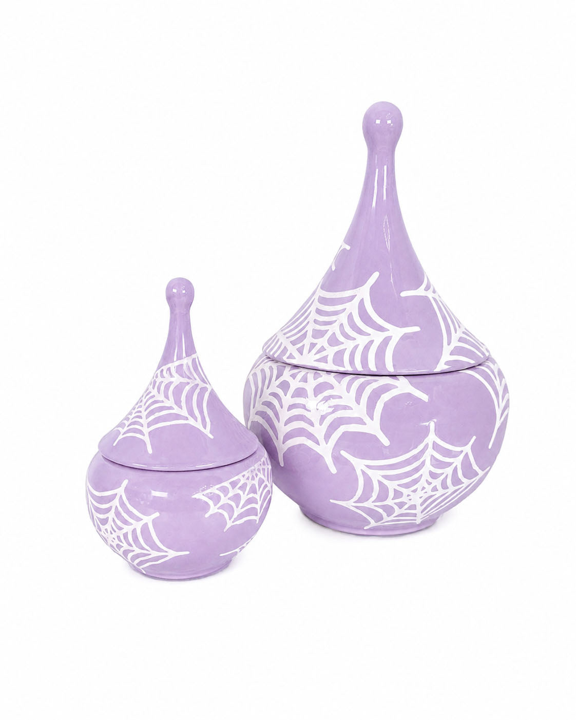 Spiderweb Teardrop Jar in Purple Tweed