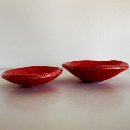 Red speckled Trinket Dishes | Madeleine Schmidt