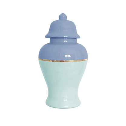 Two Tone Color Block Ginger Jar- The Blues