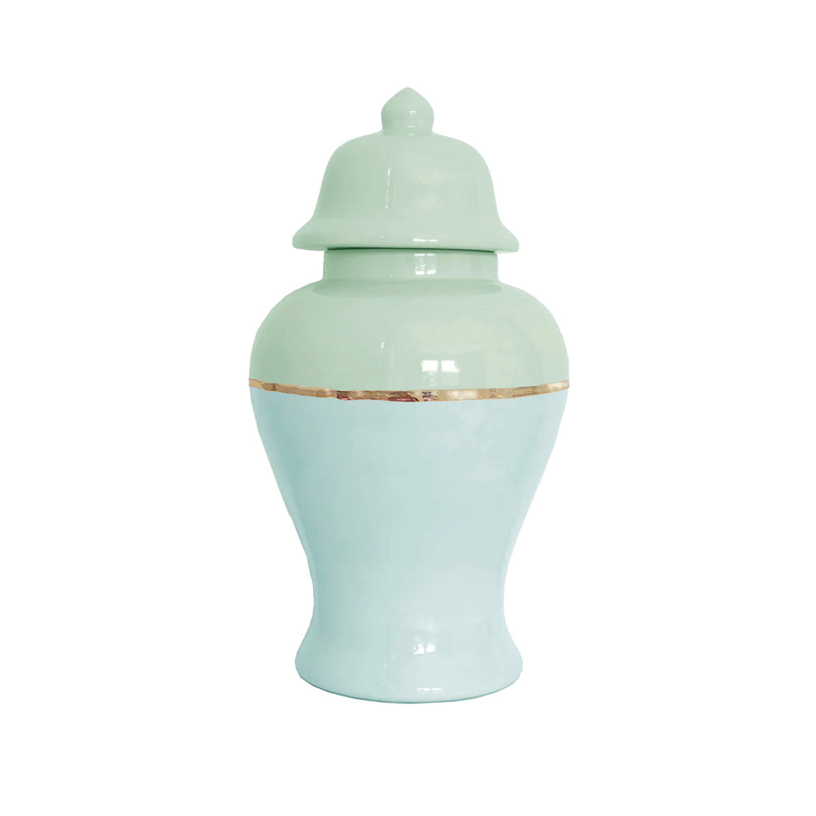 Two Tone Color Block Ginger Jar- The Blues