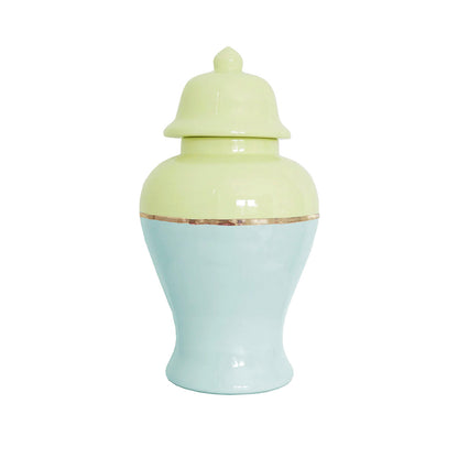 Two Tone Color Block Ginger Jar- The Blues