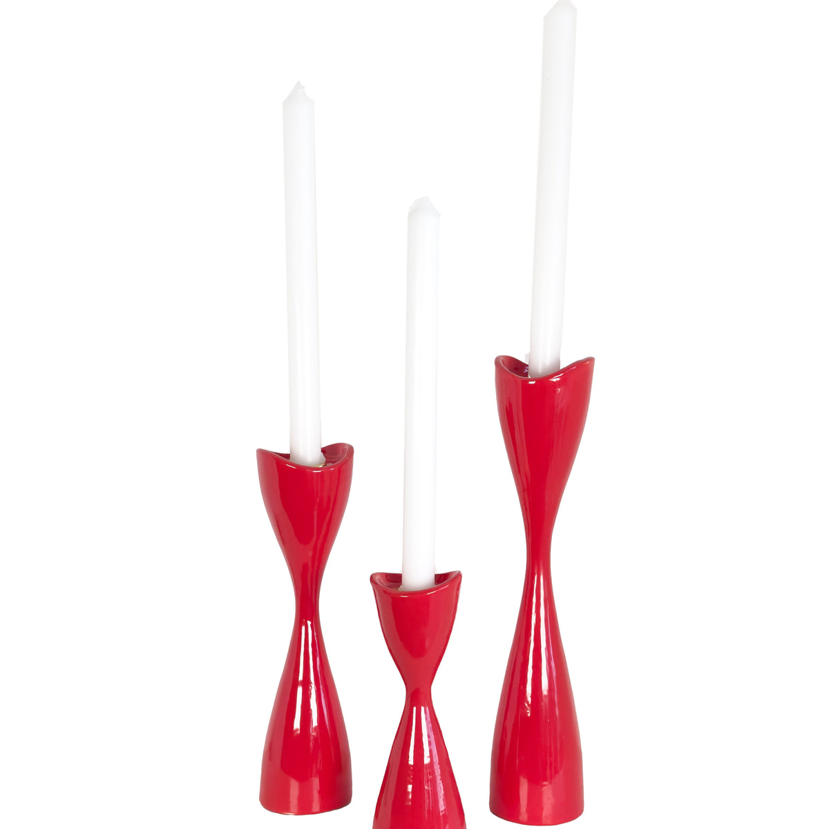 Tulip Candlestick Holders in Ruby Red – Ruby Clay Company