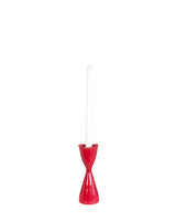 Tulip Candlestick Holders in Ruby Red