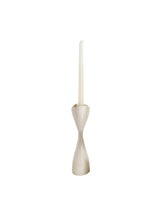 Tulip Candlestick Holders in Speckled Cream