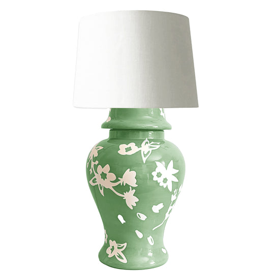 Sakura Ginger Jar Lamp in Cabbage Patch Green