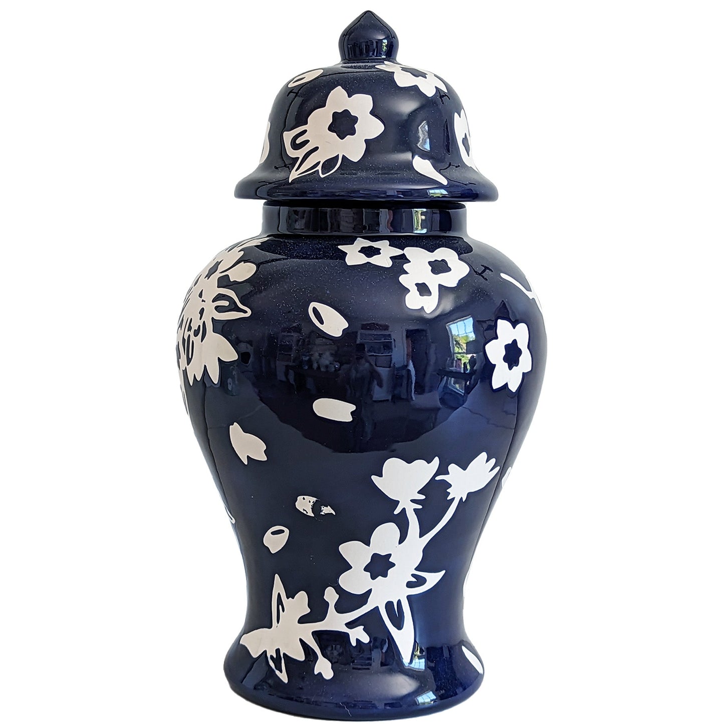 Sakura Ginger Jars in Navy Blue