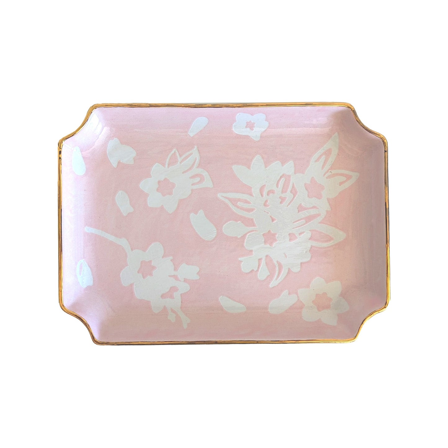 Sakura Trays with 22K Gold Accent