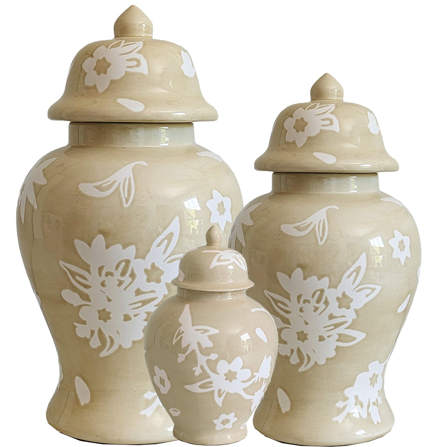 Sakura Ginger Jars in Sand