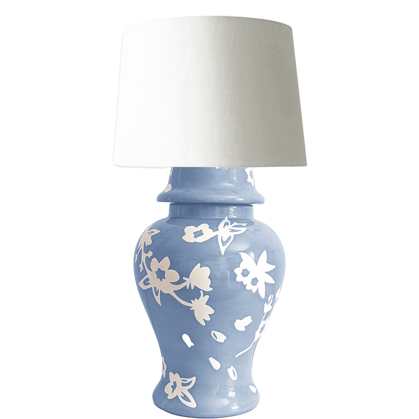 Sakura Ginger Jar Lamp in Serenity Blue