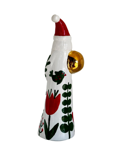 LIMITED! Hand Painted Scandinavian Santa with 22K Gold Accents