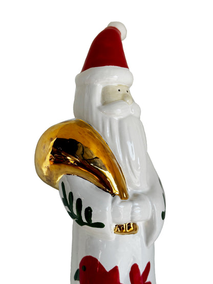 LIMITED! Hand Painted Scandinavian Santa with 22K Gold Accents