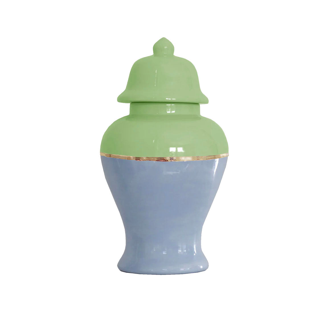 Two Tone Color Block Ginger Jar- The Blues