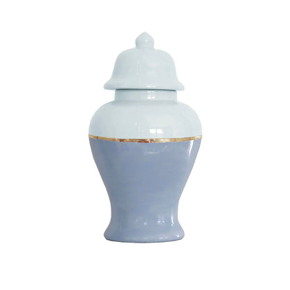 Two Tone Color Block Ginger Jar- The Blues