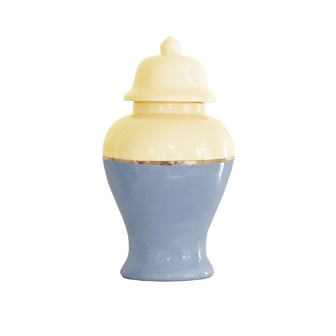 Two Tone Color Block Ginger Jar- The Blues